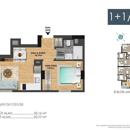 Stylish&freshly Furnished 1br W/ Parking #21b * Provincia di Istanbul